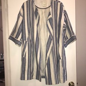 Blue and white striped cardigan - Anthropologie